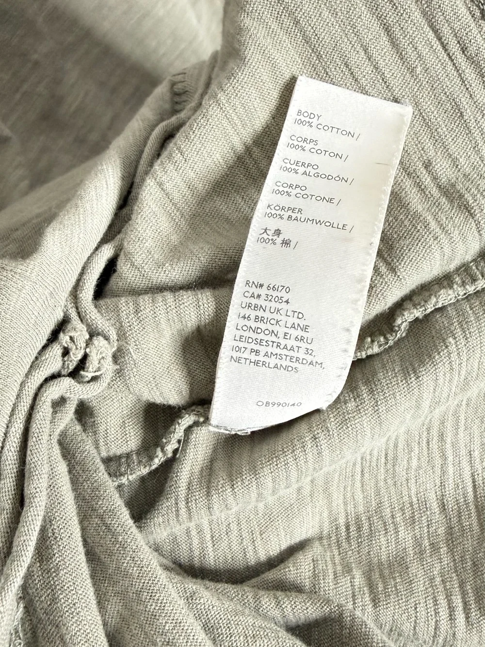Free People We The Free Arden Tee XL Army Green Oversized Thumbhole Top